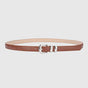 Thin Leather Waist Belt for Women, Slim Silver Pin Buckle Belt for Dresses Shirts Jeans-camel