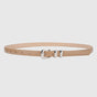 Thin Leather Waist Belt for Women, Slim Silver Pin Buckle Belt for Dresses Shirts Jeans-khaki