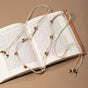 Neutral Tone Wooden Bead Knotted Waist Sash Adjustable Fringe Drawstring Minimal Boho Belt for Women