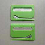 Portable Letter Opener Card Size Envelope Slitter with Ruler Lightweight Mail Opening Cutter for Office Home-Green