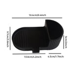 Silicone Soap Dish – Universal Non-Slip Soap Holder Tray for Handmade Soap – Black