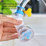 360 Rotating Tap Water Filter Nozzle, Multilayer Water Purifier Tap Adapter, Water Saving Shower Head Filter for Kitchen Sink-Pink
