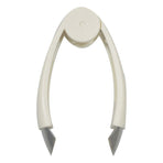 Stem Remover Tool for Strawberry, V Shape Fruit Huller Clip, Portable Berry Leaf Corer Picker for Kitchen-Cream