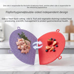 D Shape Double Sided Antibacterial Cutting Board Non Slip Kitchen Chopping Board with Draining Back-black