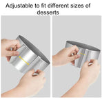 Adjustable Stainless Steel Cake Ring – 16-30cm Round Mousse Mold, 8cm Deep – Baking Tool for Cheesecake, Pastry & Desserts