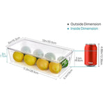 8-Pack Stackable Fridge Storage Organiser Bins with Lids, Clear Produce Drinks Container for Refrigerator Pantry Organizing