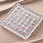 Acrylic Magnetic Seashell Display Box,Clear Sea Shell Display Box,Beach Magnet Storage Organizer Case for Seashell Diamond Beads,36 Grids,Transparent,1 Pack
