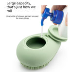 Avocado Shape Silicone Bath Brush Refillable Body Shower Brush with Hanging Loop-Green