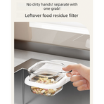 Kitchen Sink Drain Basket with Lid, Multifunctional Food Catcher Waste Filter Container for Countertop-white