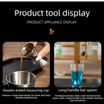 Complete Cocktail Shaker Bar Tool Kit 750ml, Home Bartender Mixology Set with Bamboo Storage Stand for Home Bar