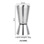 Dual‑Ended Cocktail Jigger 25ml /50ml, Stainless Steel Bar Measuring Cup for Home Bartending & Drink Mixing