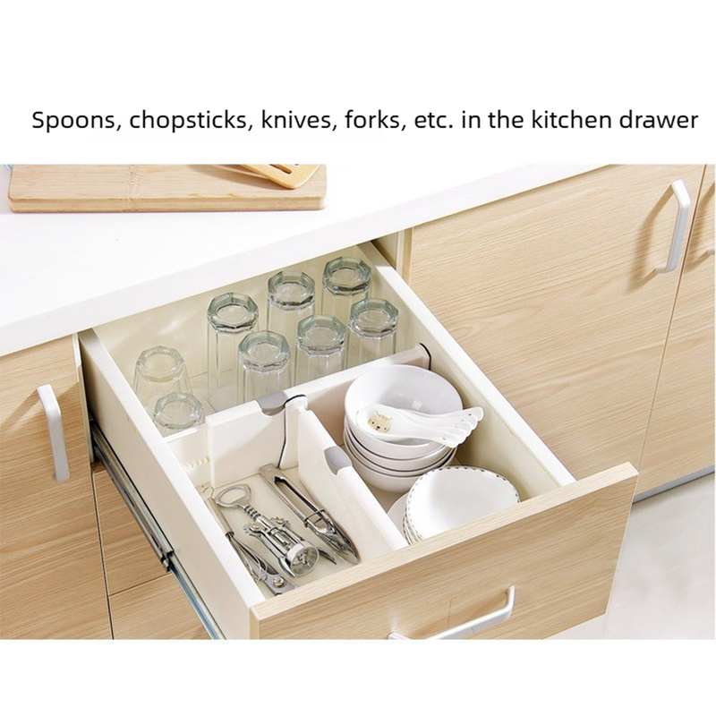 Drawer Divider Organizer for Kitchen, Closet, and More-small-10*44cm