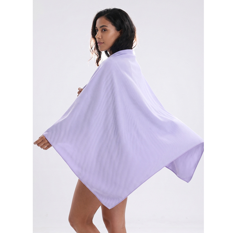 Dual-Sided Quick-Dry Sports Bath Towel – Absorbent, Perfect for Gym, Swimming & Beach-Purple-50*120cm