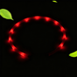 USB Rechargeable LED Silicone Glow Dog Collar with Buckle and Light Beads-red-35cm