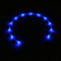 USB Rechargeable LED Silicone Glow Dog Collar with Buckle and Light Beads-blue-70cm