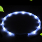USB Rechargeable LED Silicone Glow Dog Collar with Buckle and Light Beads-white-50cm