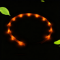 USB Rechargeable LED Silicone Glow Dog Collar with Buckle and Light Beads-orange-35cm