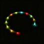 USB Rechargeable LED Silicone Glow Dog Collar with Buckle and Light Beads-Colorful-50cm