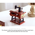 Vintage Sewing Machine Model Music Box Ornament Creative Gift