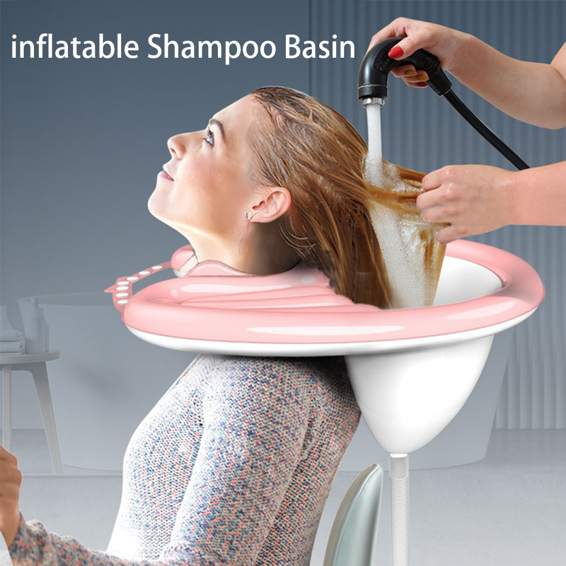 Inflatable Shampoo Basin for Lying Down – Suitable for Pregnant Women,  and the Elderly-black