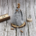 Pet Food Storage Drawstring Bag,Outdoor Training Treat Pouch-gray
