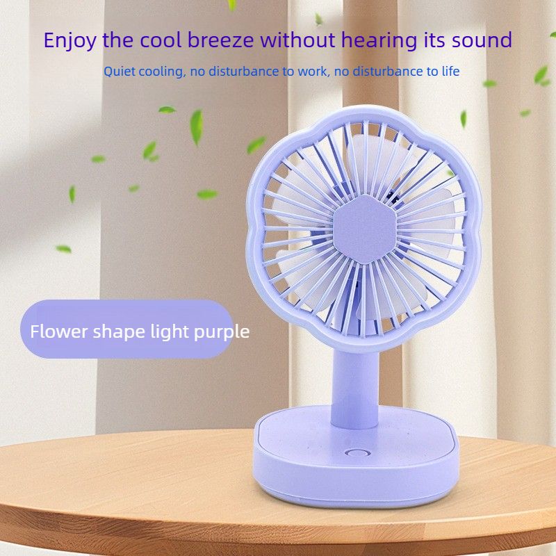 Handheld & Desktop USB Rechargeable Mini Fan-purple
