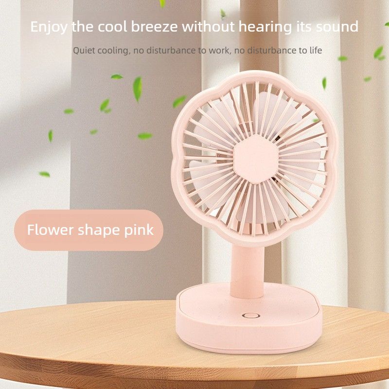 Handheld & Desktop USB Rechargeable Mini Fan-pink