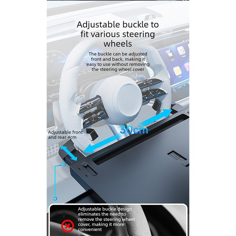 Multi-functional Car Tray Table with Cup Holder-gray