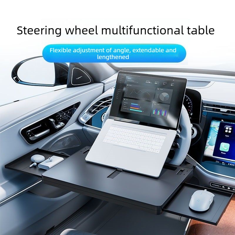 Multi-functional Car Tray Table with Cup Holder-gray