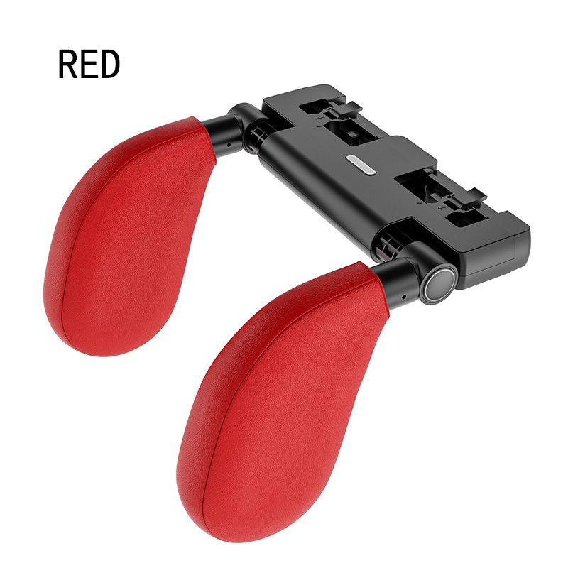 Adjustable Car Headrest Travel Memory Foam Neck Pillow - With Hook - Aromatherapy Version - Red