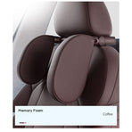 Adjustable Car Headrest Travel Memory Foam Neck Pillow - With Hook - Aromatherapy Version - Coffee 
