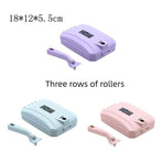 1PC 3-Roller Carpet Cleaning Brush for Home, Multi-functional Roller Brush, Pet Hair Remover for Sofa & Bed - Random Color