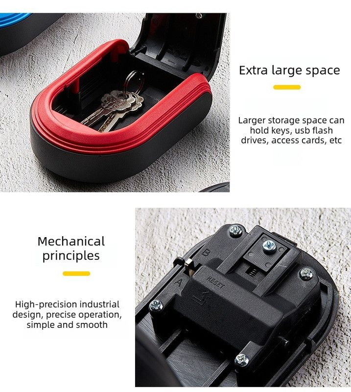 Combination Lock Key Box - Blue