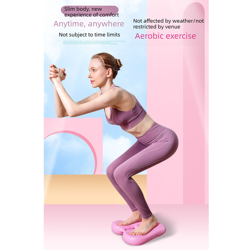 Women's Exercise Fat Burner, Inflatable Foot Stepper Fitness Machine - Pink
