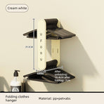 Hanger Organizer, Wall-Mounted Hanger Storage Rack - Cream White