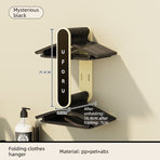 Hanger Organizer, Wall-Mounted Hanger Storage Rack - Black