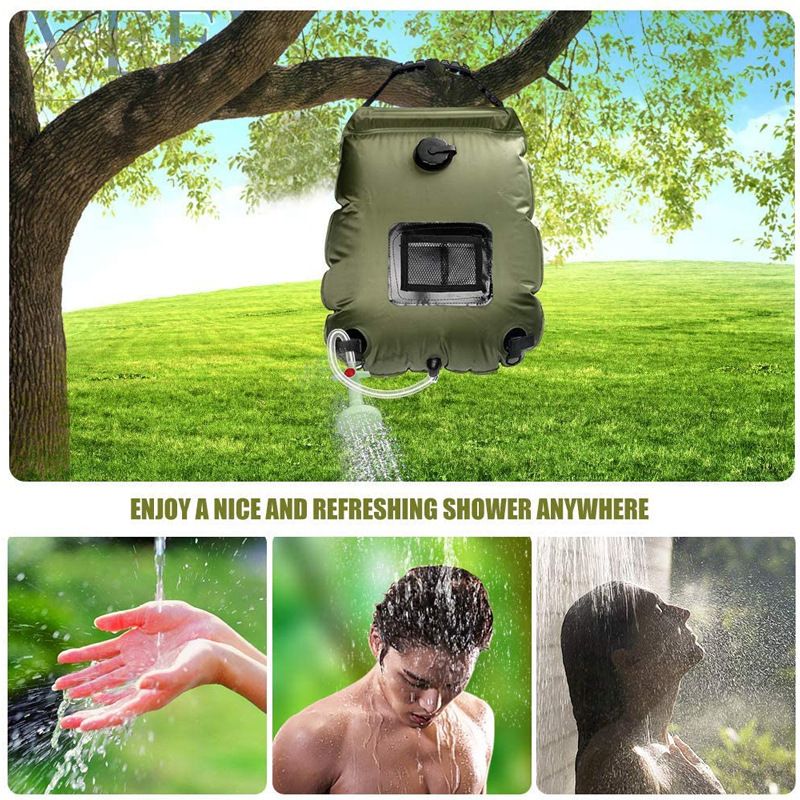 20L Solar Shower Bag - Black