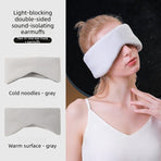 2-in-1 Sleep Mask & Earplugs Set, Suitable for Home, Travel, and Office Naps - Grey