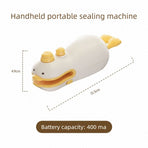 Portable Rechargeable Mini Bag Sealer Heat Sealing Machine with Built-in Cutter for Food Storage
