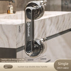 Bathroom Suction Cup Door Handle – Twin Suction Cups-Transparent Grey