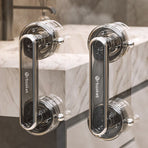 Bathroom Suction Cup Door Handle – Twin Suction Cups-Transparent Grey
