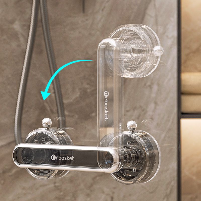 Bathroom Suction Cup Door Handle – Twin Suction Cups-Transparent Grey
