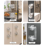 Bathroom Suction Cup Door Handle – Twin Suction Cups-Transparent Grey