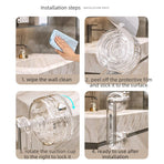Bathroom Suction Cup Door Handle – Single Suction Cup-Transparent