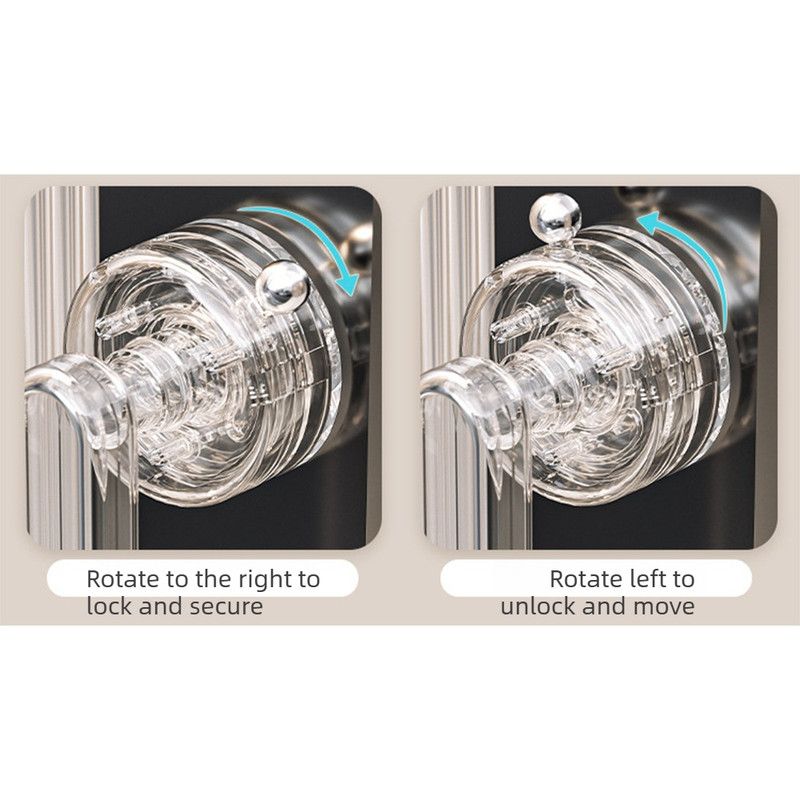 Bathroom Suction Cup Door Handle – Single Suction Cup-Transparent Grey