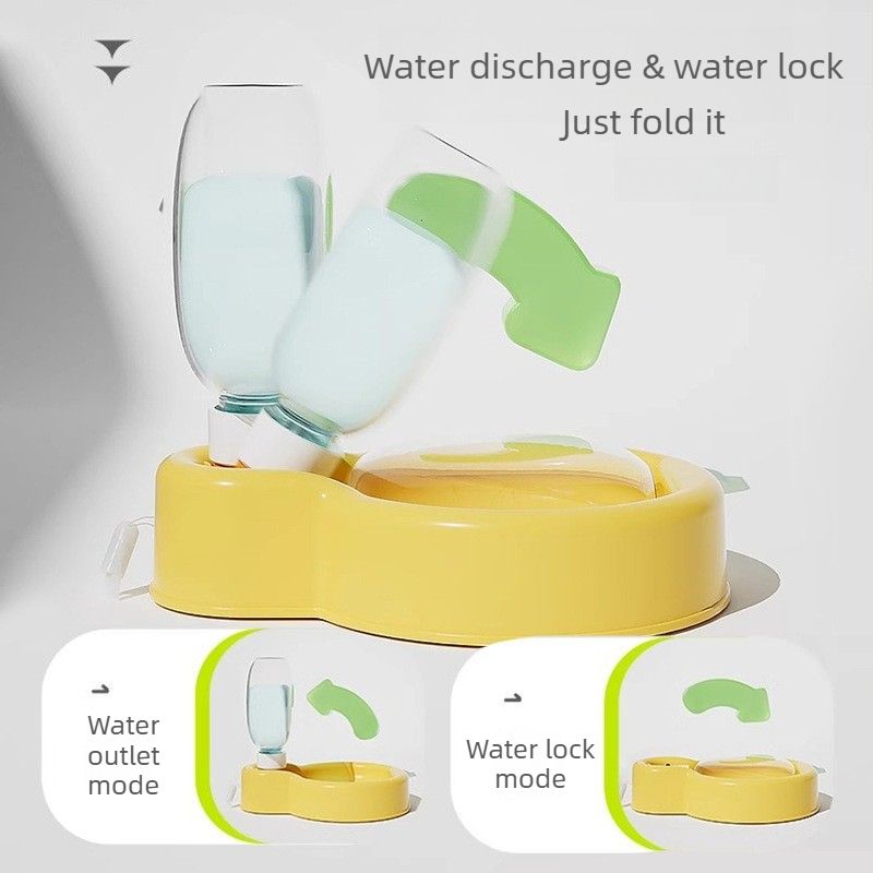 500ml Portable Dog Water Bottle Leak Proof Pet Travel Water Cup Outdoor Walking Drinking Container for Puppy-yellow