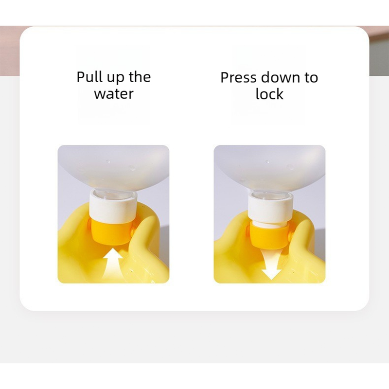 500ml Portable Dog Water Bottle Leak Proof Pet Travel Water Cup Outdoor Walking Drinking Container for Puppy-yellow