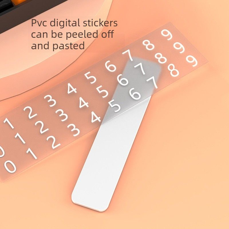 Temporary Parking Phone Number Display-Black and Orange
