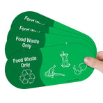 4-Color Set Sticker Decals for Mixed Recycling Trash Bins