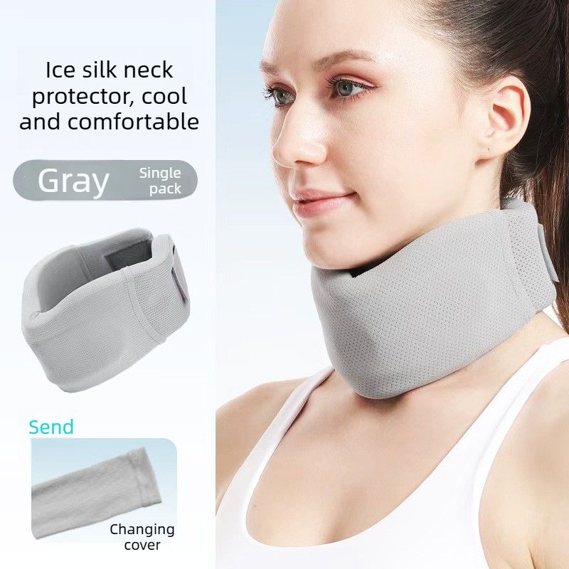 Neck Brace, Cervical Collar - Grey, Size L (for over 140 lbs)